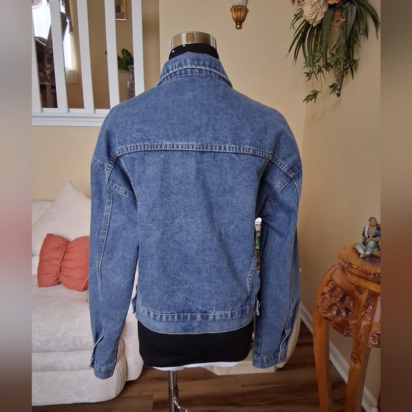 Nali Collection Blue Denim Crystal Studded Jacket Size S/M - Picture 2 of 14